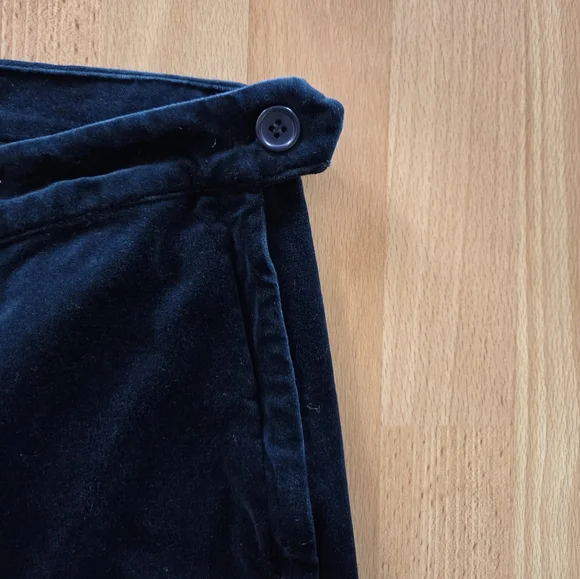 Modcloth Navy Blue Velvet Anle Pants Goth Whimsical Glam 90s Size 1X - Picture 6 of 8